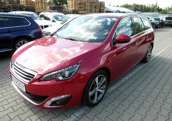 Peugeot 308 cena 34900 przebieg: 153000, rok produkcji 2015 z Sosnowiec małe 631